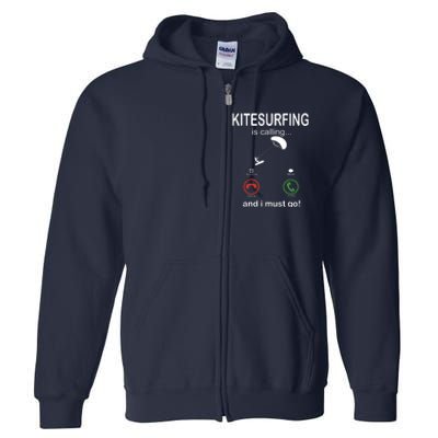 Funny Kitesurfing Shirts Kite Surfer Gift Kiteboarding Kite Full Zip Hoodie