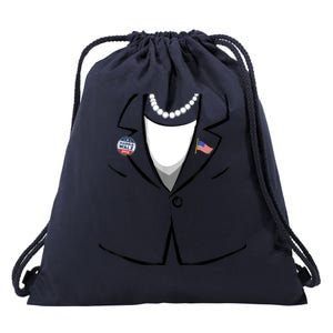 Funny Kamala Suit Kamala Harris Halloween Costume Drawstring Bag