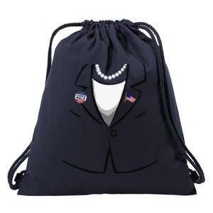 Funny Kamala Suit Kamala Harris Halloween Costume Gift Drawstring Bag