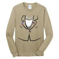 Funny Kamala Suit Kamala Harris Halloween Costume Gift Tall Long Sleeve T-Shirt