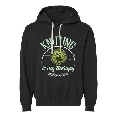 Funny Knitting Shirts Joke Knitter Quote I Love Knitting Garment-Dyed Fleece Hoodie