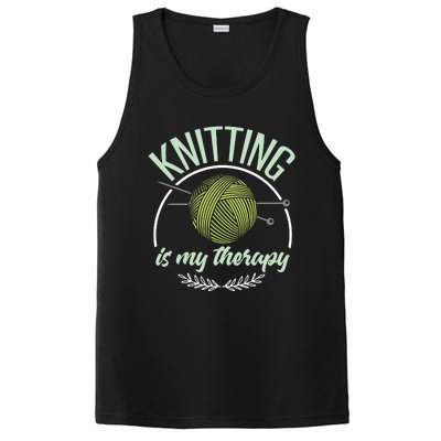 Funny Knitting Shirts Joke Knitter Quote I Love Knitting PosiCharge Competitor Tank