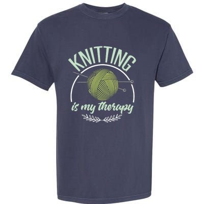 Funny Knitting Shirts Joke Knitter Quote I Love Knitting Garment-Dyed Heavyweight T-Shirt