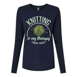 Funny Knitting Shirts Joke Knitter Quote I Love Knitting Womens Cotton Relaxed Long Sleeve T-Shirt