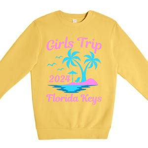 Florida Keys Summer Vacation Beach Trip 2024 Great Gift Premium Crewneck Sweatshirt