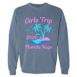 Florida Keys Summer Vacation Beach Trip 2024 Great Gift Garment-Dyed Sweatshirt