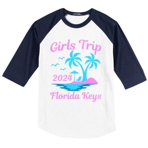 Florida Keys Summer Vacation Beach Trip 2024 Great Gift Baseball Sleeve Shirt