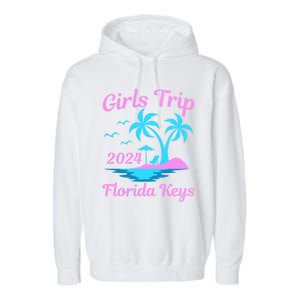 Florida Keys Summer Vacation Beach Trip 2024 Great Gift Garment-Dyed Fleece Hoodie