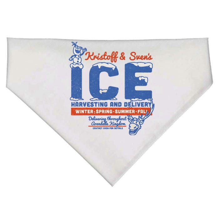 Frozen Kristoff Svens Ice Harvesting And Delivery USA-Made Doggie Bandana