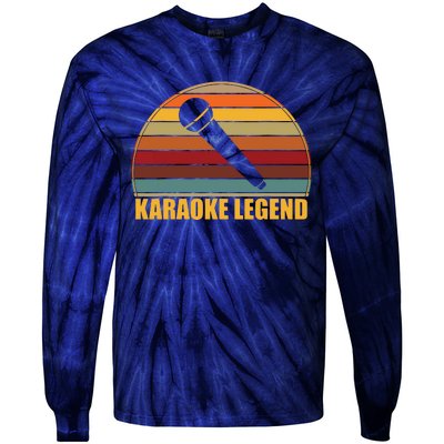 Funny Karaoke Singing With Sayings L Karaoke Queen Legend Tie-Dye Long Sleeve Shirt