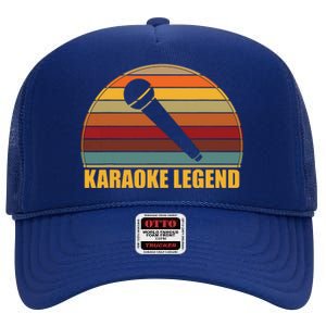 Funny Karaoke Singing With Sayings L Karaoke Queen Legend High Crown Mesh Back Trucker Hat