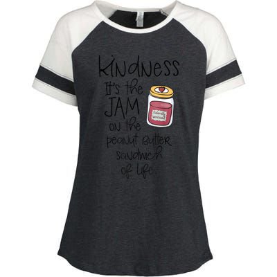 Funny Kindness Saying Positive Motivational Enza Ladies Jersey Colorblock Tee