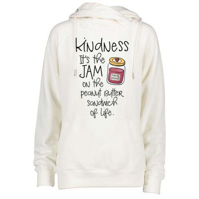 Funny Kindness Saying Positive Motivational Womens Funnel Neck Pullover Hood