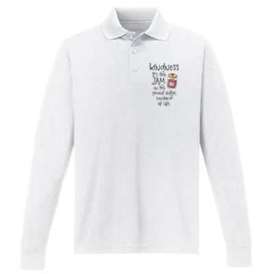 Funny Kindness Saying Positive Motivational Performance Long Sleeve Polo