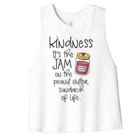 Funny Kindness Saying Positive Motivational Women's Racerback Cropped Tank