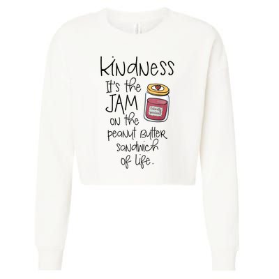 Funny Kindness Saying Positive Motivational Cropped Pullover Crew