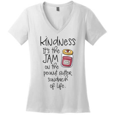 Funny Kindness Saying Positive Motivational Women's V-Neck T-Shirt