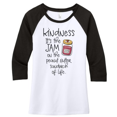 Funny Kindness Saying Positive Motivational Women's Tri-Blend 3/4-Sleeve Raglan Shirt