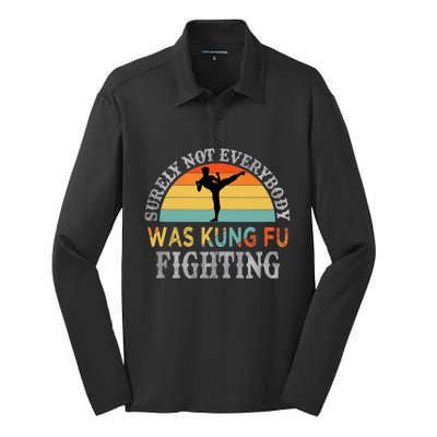 Funny Karate Surely Not Everybody Was Kung Fu Fighting Tank Top Silk Touch Performance Long Sleeve Polo