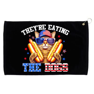 Funny Kamala Trump Debate 2024 They’Re Eating The Dogs And Cats Gift Grommeted Golf Towel