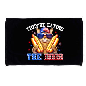 Funny Kamala Trump Debate 2024 They’Re Eating The Dogs And Cats Gift Microfiber Hand Towel