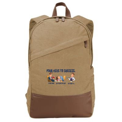 Four Keys To Success 4 Keys To Success Cotton Canvas Backpack