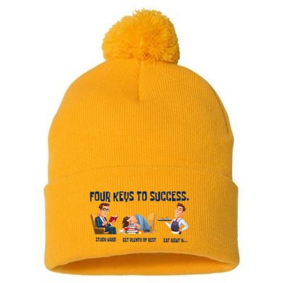 Four Keys To Success 4 Keys To Success Pom Pom 12in Knit Beanie