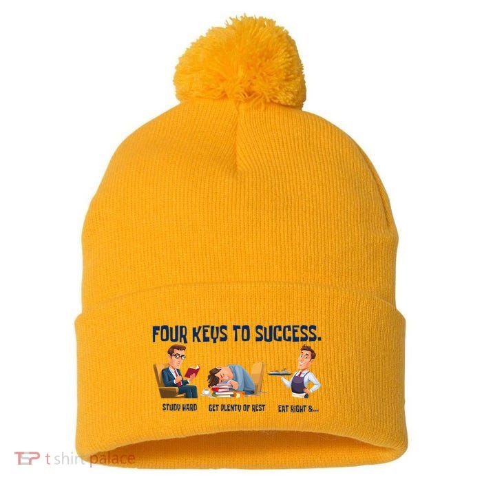 Four Keys To Success 4 Keys To Success Pom Pom 12in Knit Beanie