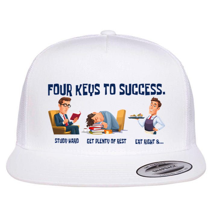Four Keys To Success 4 Keys To Success Flat Bill Trucker Hat