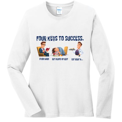 Four Keys To Success 4 Keys To Success Ladies Long Sleeve Shirt