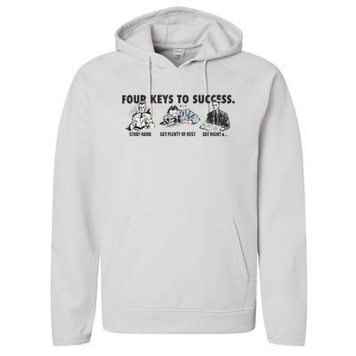 Four Keys To Success Performance Fleece Hoodie