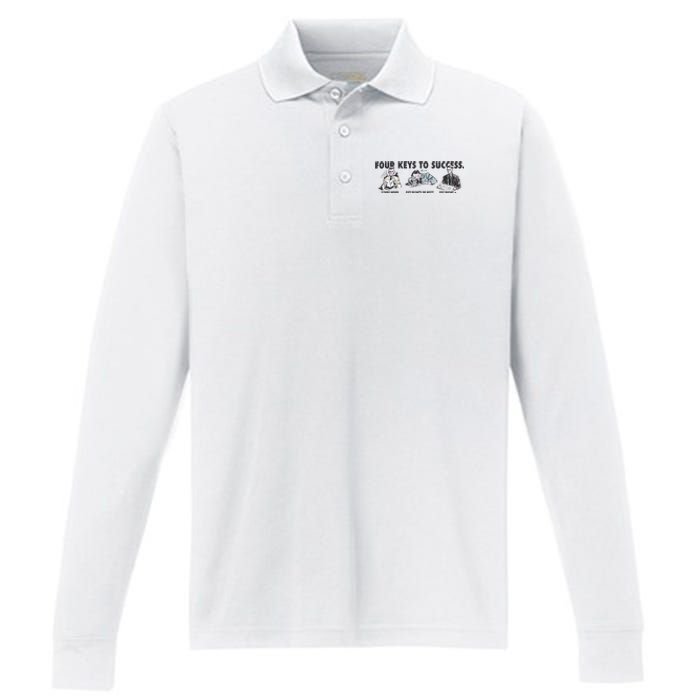 Four Keys To Success Performance Long Sleeve Polo