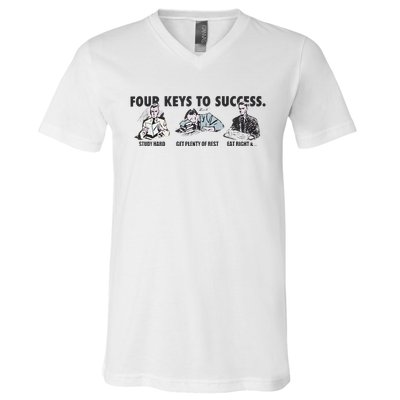 Four Keys To Success V-Neck T-Shirt