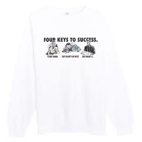 Four Keys To Success Premium Crewneck Sweatshirt