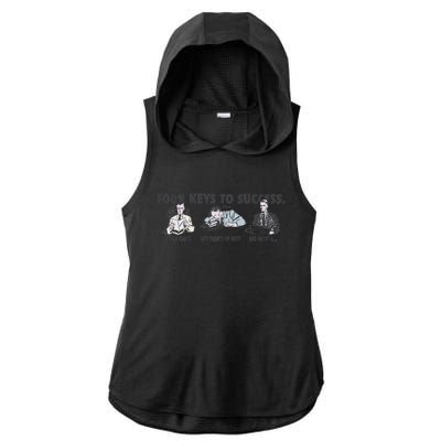 Four Keys To Success Ladies PosiCharge Tri-Blend Wicking Draft Hoodie Tank