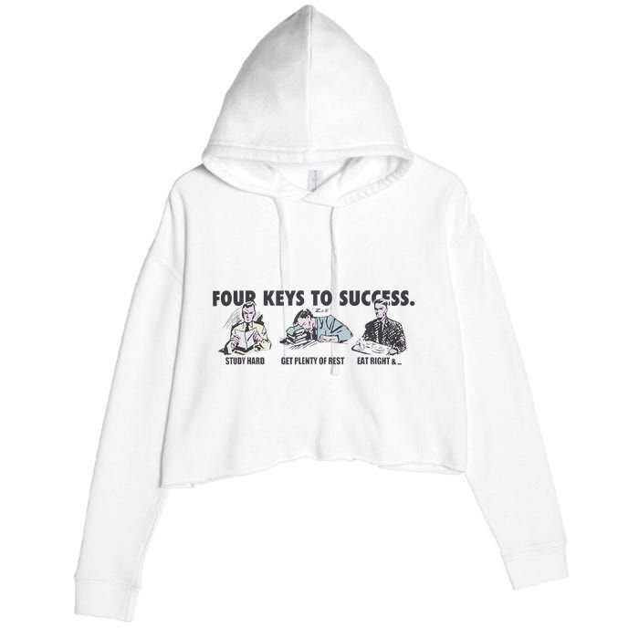 Four Keys To Success Crop Fleece Hoodie