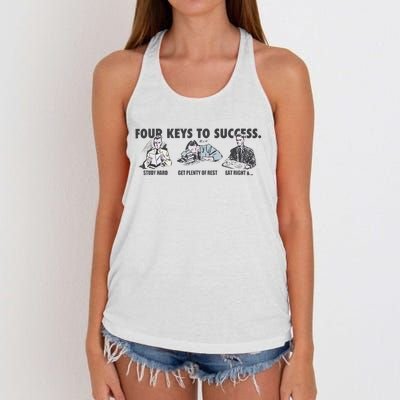 Four Keys To Success Women's Knotted Racerback Tank