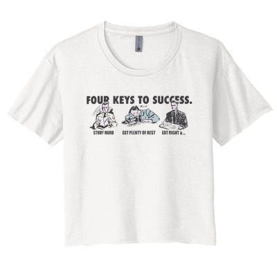 Four Keys To Success Women's Crop Top Tee