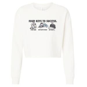 Four Keys To Success Cropped Pullover Crew