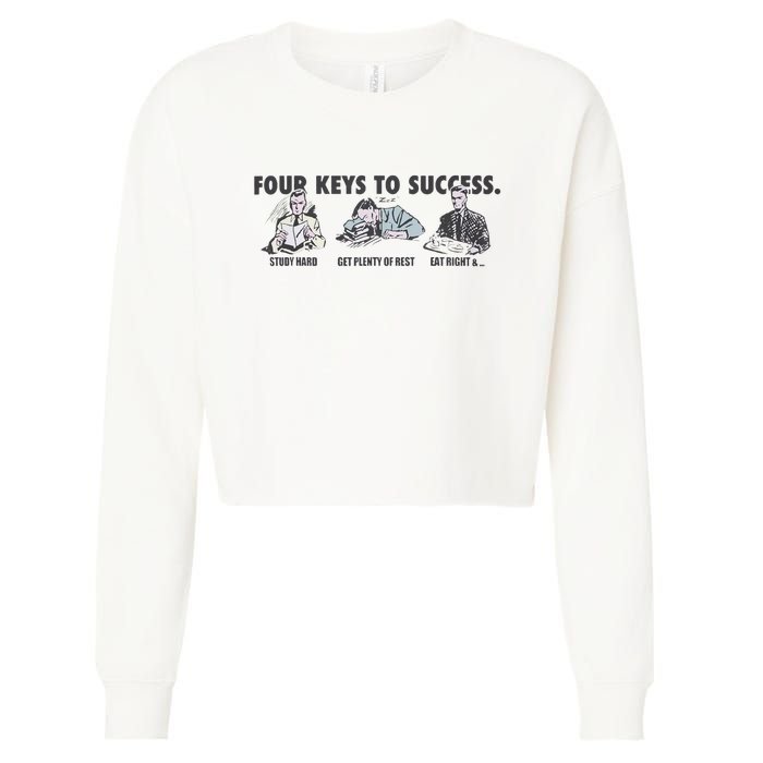 Four Keys To Success Cropped Pullover Crew