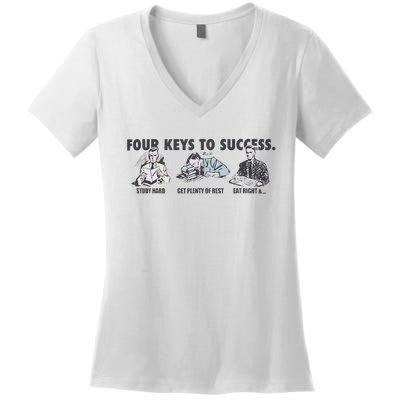 Four Keys To Success Women's V-Neck T-Shirt