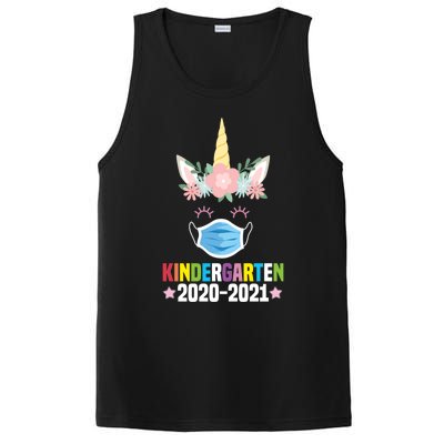 Funny Kindergarten Teacher Unicorn Mask Floral Trendy Gift Great Gift PosiCharge Competitor Tank