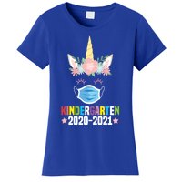 Funny Kindergarten Teacher Unicorn Mask Floral Trendy Gift Great Gift Women's T-Shirt