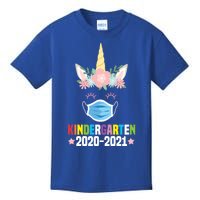 Funny Kindergarten Teacher Unicorn Mask Floral Trendy Gift Great Gift Kids T-Shirt