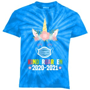 Funny Kindergarten Teacher Unicorn Mask Floral Trendy Gift Great Gift Kids Tie-Dye T-Shirt