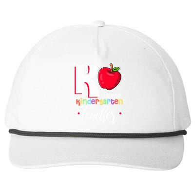 Funny K Teacher K Is For Kindergarten Teacher Cool Gift Snapback Five-Panel Rope Hat