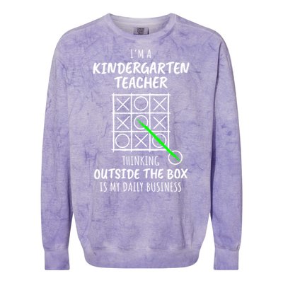 Funny Kindergarten Teacher Gift Colorblast Crewneck Sweatshirt