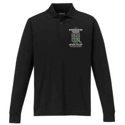 Funny Kindergarten Teacher Gift Performance Long Sleeve Polo