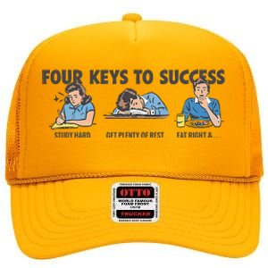 Four Keys To Success High Crown Mesh Back Trucker Hat