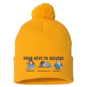 Four Keys To Success Pom Pom 12in Knit Beanie